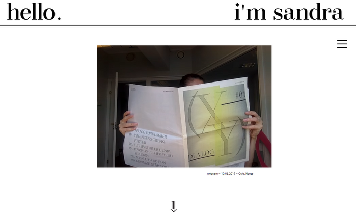 Sandra Stokka portfolio website 1