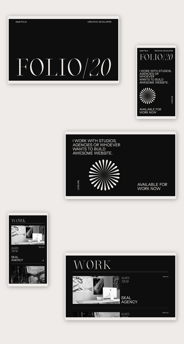 Sam Phlix portfolio website 2020 4