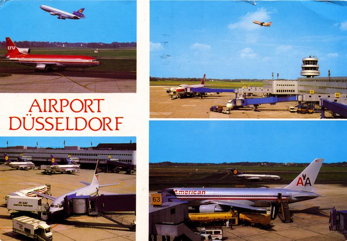 Airport Düsseldorf postcard