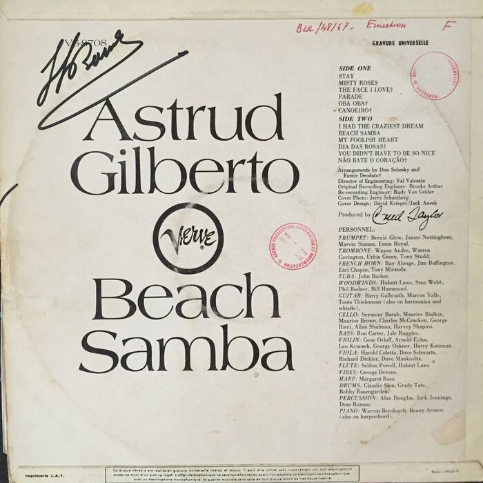 Astrud Gilberto – Beach Samba album art 2