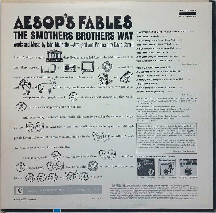 Smothers Brothers – Aesop’s Fables album art 2