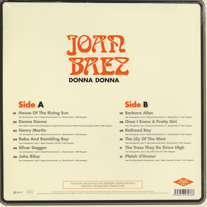 Joan Baez – Donna Donna album art 2