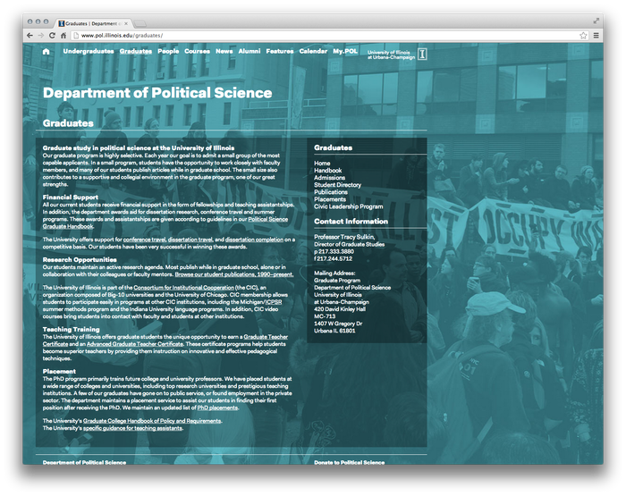 University of Illinois Department of Political Science Website 2