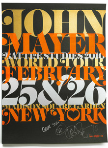 John Mayer Poster: Madison Square Garden, 2010