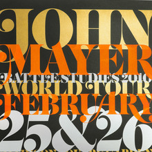 John Mayer Poster: Madison Square Garden, 2010