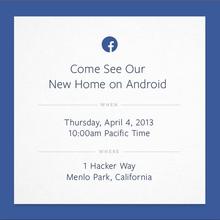 Facebook Media Invitation: “Come See Our New Home on Android”