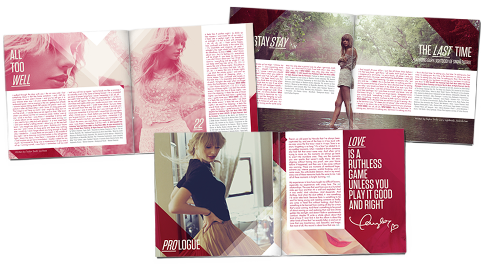 Red Taylor Swift Fonts In Use