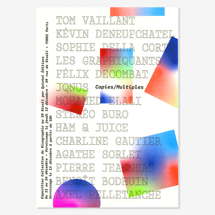 Copies / Multiples exhibition posters, Quintal Éditions 2