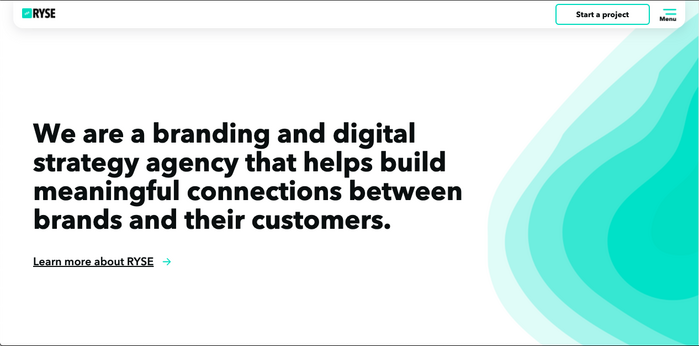 RYSE agency website 1