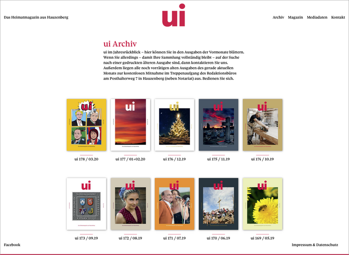 Sole Serif is used for the magazine website, too.