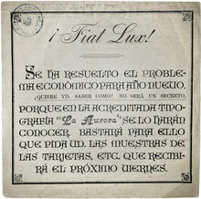 “¡Fiat Lux!” flyer
