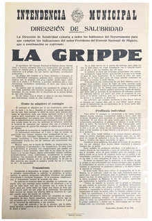 <cite>Intendencia Municipal</cite>, “La Grippe” poster