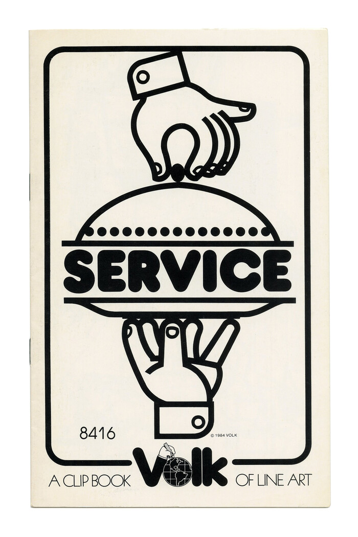 “Service” (No. 8416) ft.  (Letraset, 1970) served on a platter.