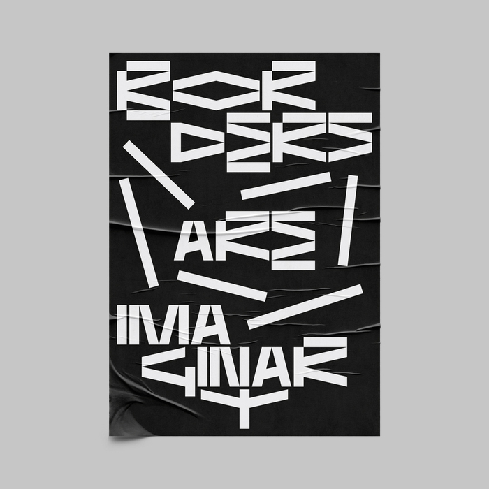 “Borders are imaginary” poster 1