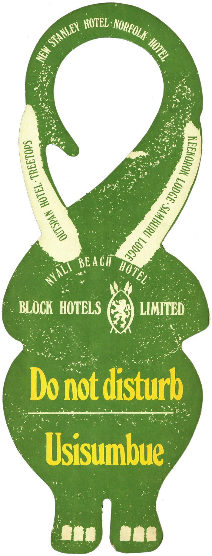 Elephant door hangers, Block Hotels, Kenya 1