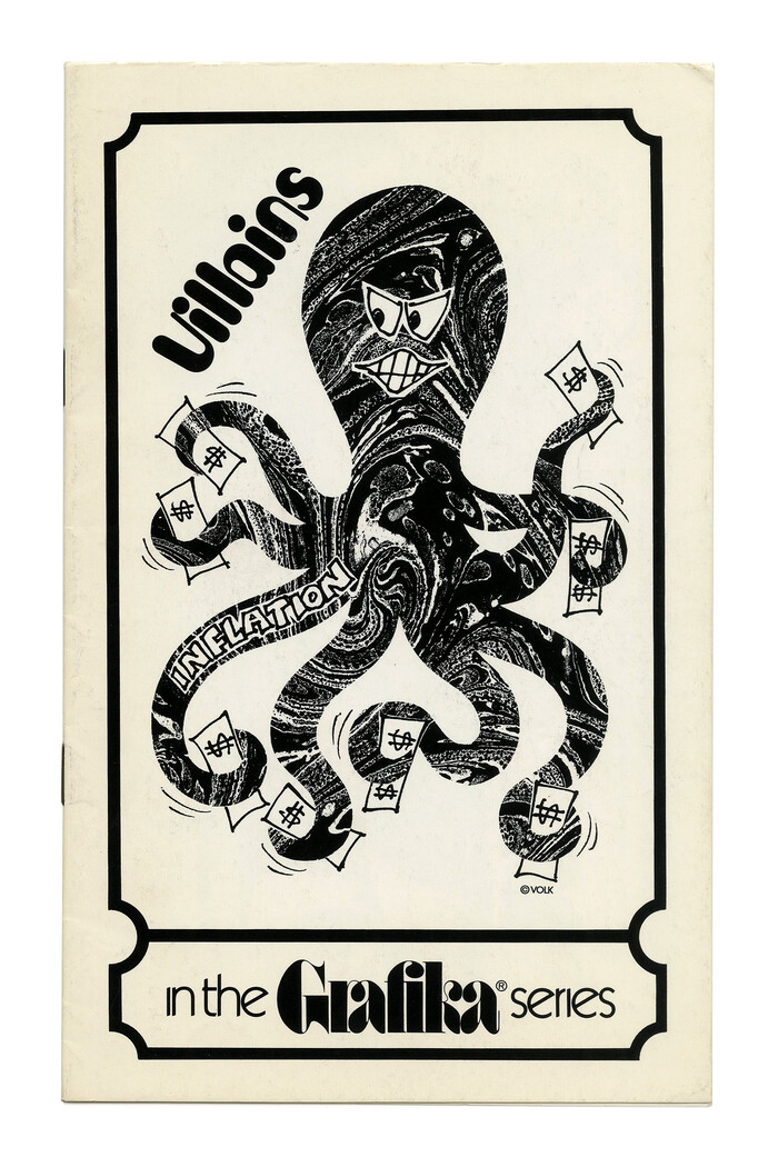 “Villains” (No. G67), ft. a money-grabbing octopus and Bob Quinzel’s  typeface.