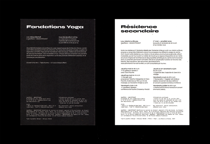 Synesthésie ¬ MMAINTENANT flyers and software 3