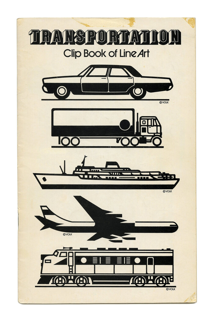 “Transportation” (No. 572) ft.. Just like in “Mail” (No. 241, see above), the weight of “Clip Book of Line Art” is increased to hold up against the heavyweight.