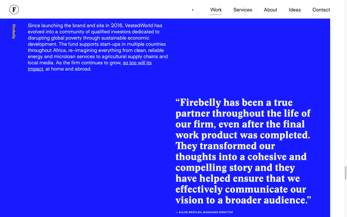 Firebelly portfolio website 4