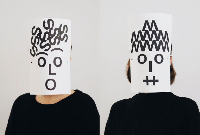 Typographic masks, 2020 1