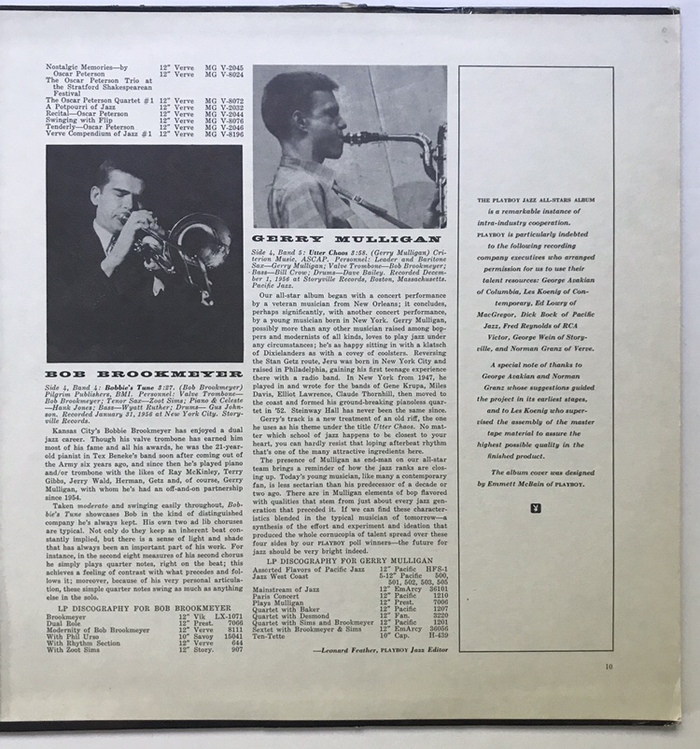 The last page lists the credits for the production, as well as the design credit for Emmett McBain of Playboy.