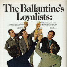 “The Ballantine’s Loyalists” ad (1970)