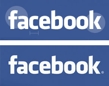 Klavika and the Facebook logo