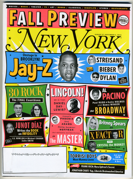 <cite>New York</cite> magazine, Aug–Sep 2012