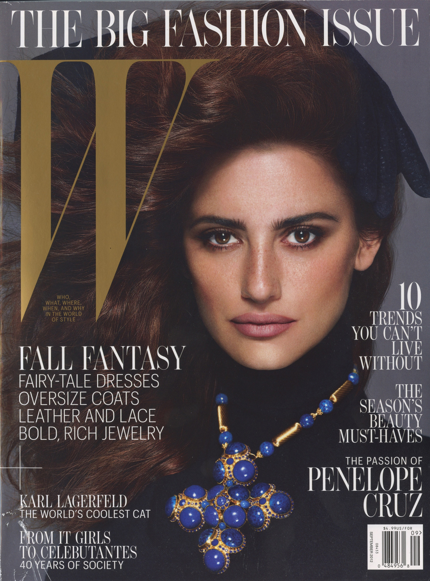 W Magazine, September 2012 - Fonts In Use