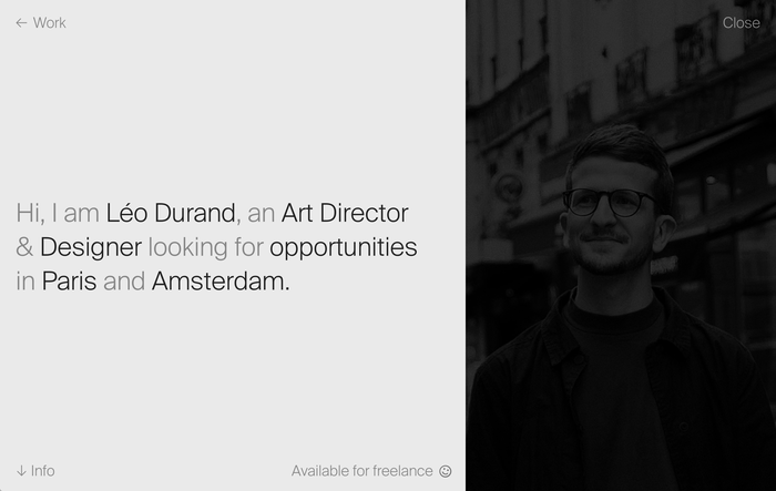 Léo Durand portfolio website 3