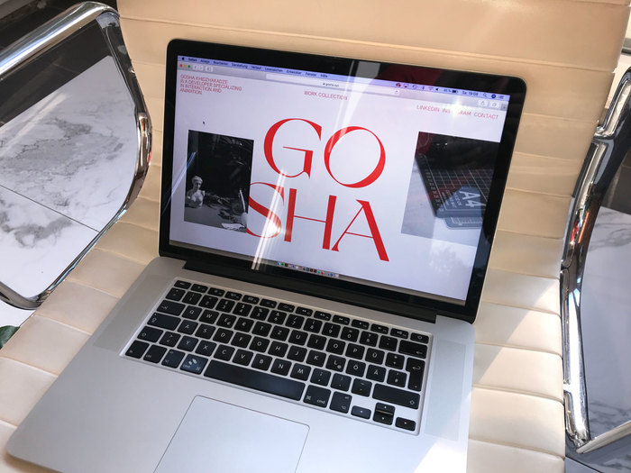 Gosha Khidzhakadze personal website 3