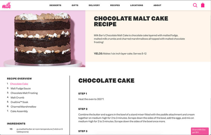 Milk Bar website 3