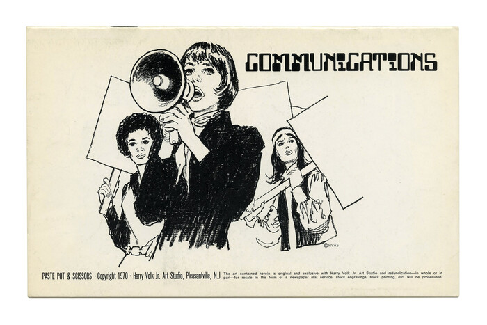 “Communications” from the Paste Pot &amp; Scissors subseries, ft. Mike Hinge’s . Illustartion by Tom Sawyer.