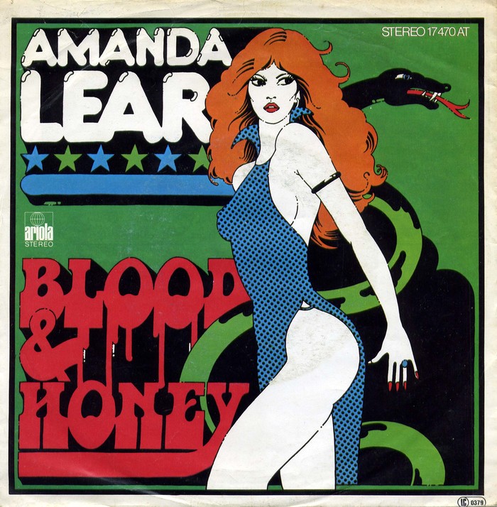 Amanda Lear – “Blood & Honey” single cover