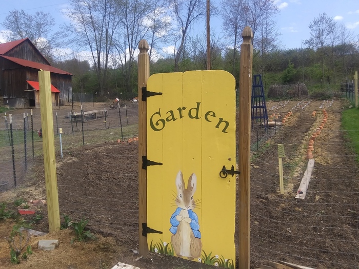 “Garden” hand painted garden gate 2