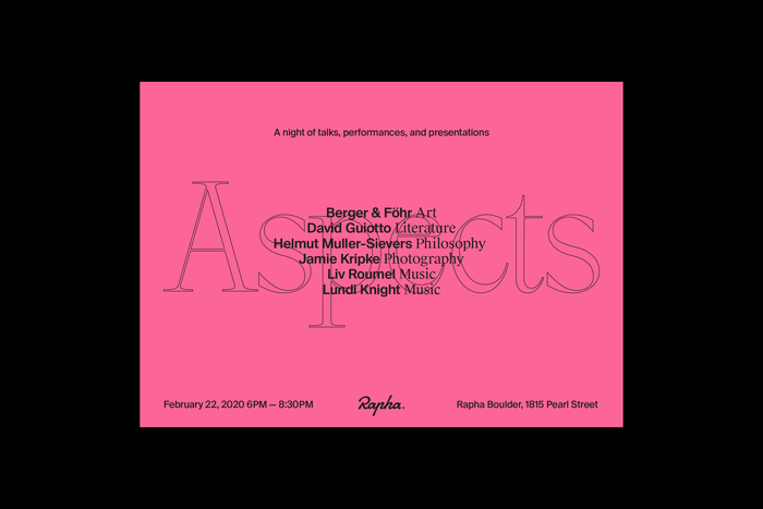 Rapha Aspects event 1