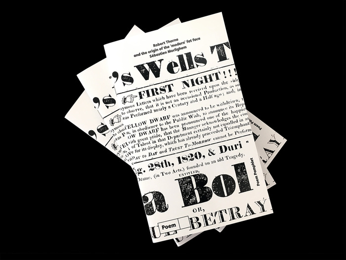 Robert Thorne and the origin of the ‘modern’ fat face, Poem Pamphlet No.&nbsp;2 1