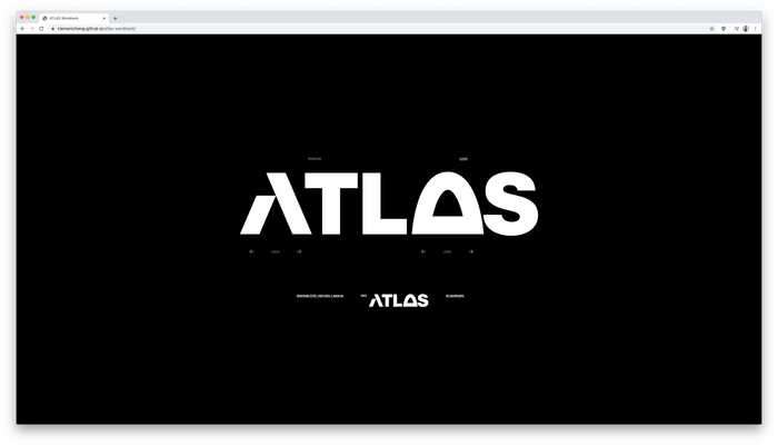To make the ~650ish ATLAS wordmarks accessible to students, staff, and faculty across the entire organization, ATLAS PhD student Clement Zheng designed a generator that can create custom and/or random vector wordmarks.