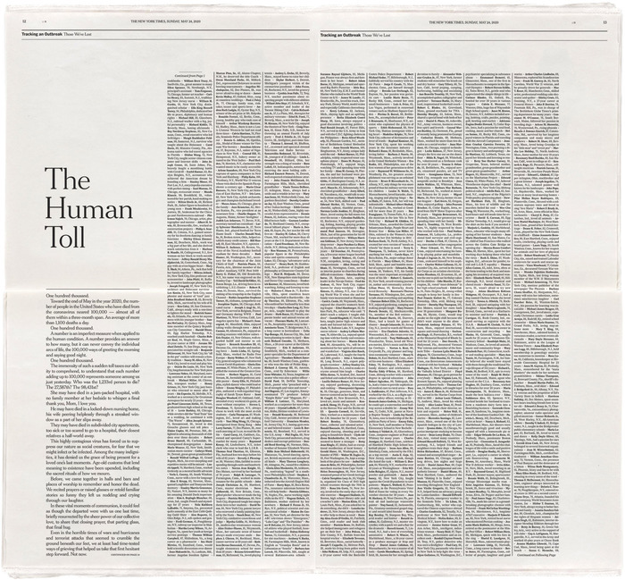 The list continues from the front page onto additional interior pages.