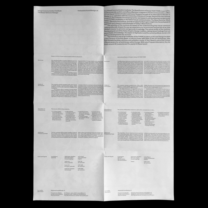 The Basel School of Design poster/flyer 4