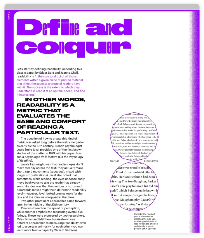 “Define and conquer” mixes  and . Text is rendered in .