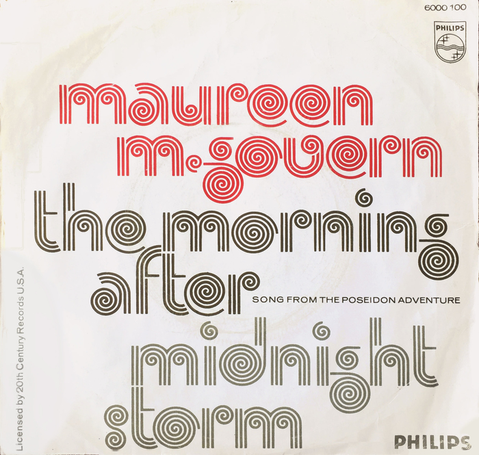 Maureen McGovern – “The Morning After” / “Midnight Storm” Dutch single cover