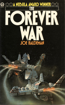 <cite>The Forever War</cite> (1976) and <cite>Mindbridge</cite> (1977) by Joe Haldeman (Orbit)