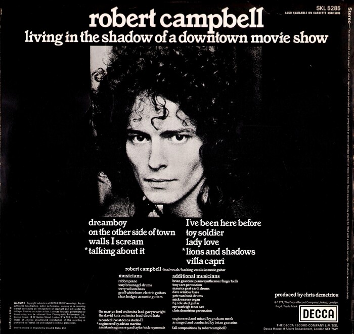 Robert Campbell – Living in the Shadow of a Downtown Movie Show album art 2