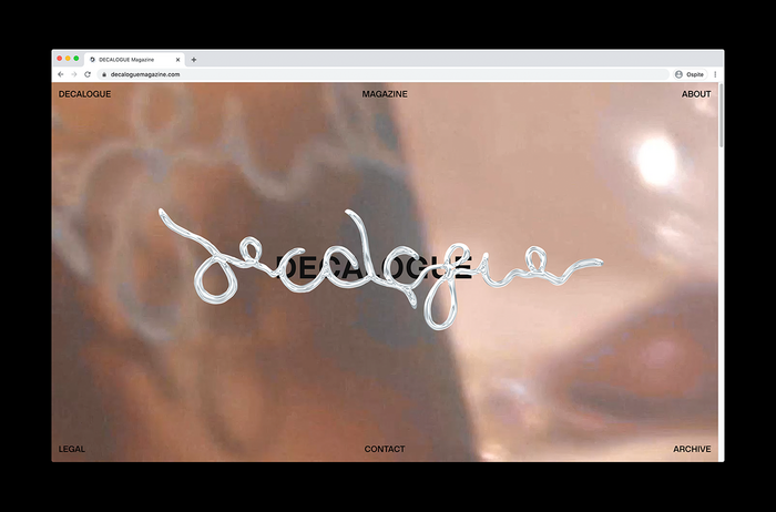 Decalogue Magazine website 1