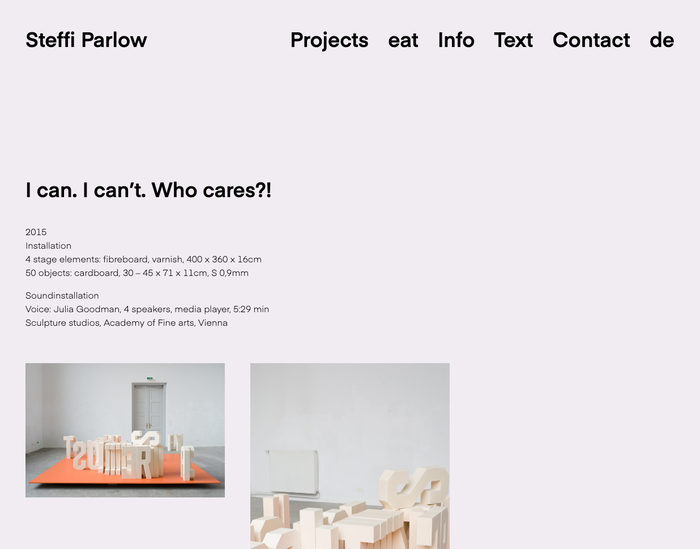 Steffi Parlow website 3