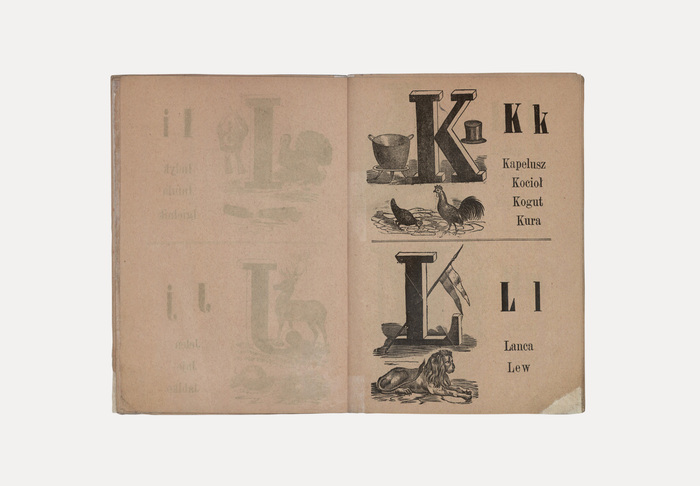 Original old print of Elementarz dla dzieci was published in 1879 in Warsaw by Jozef Unger.