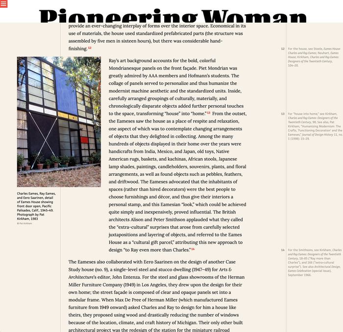 Pioneering Women of American Architecture website 7
