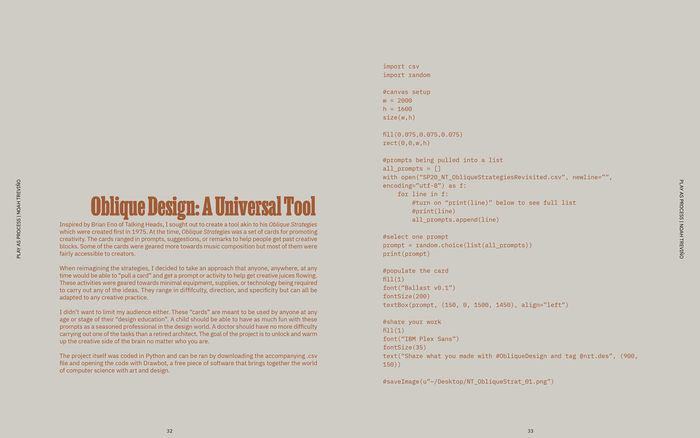 Research booklet spread