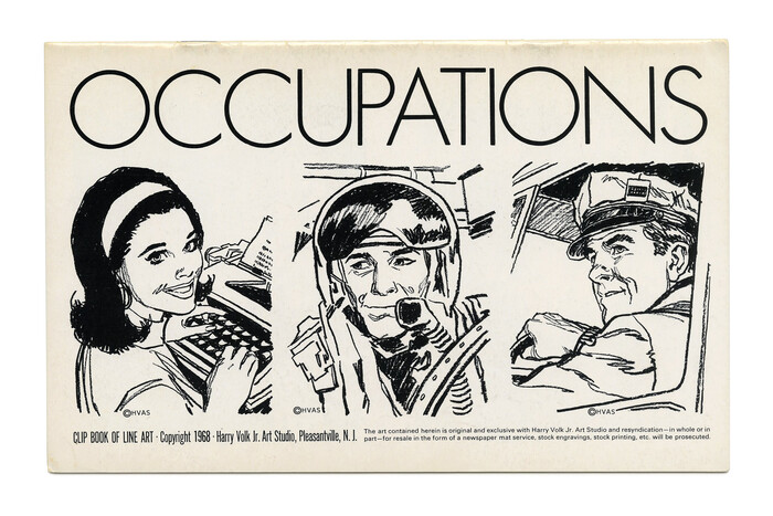 “Occupations” (No. 497) likewise shows light caps from . Illustration by Tom Sawyer.
